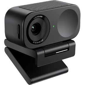 LOVENSE Webcam 2 4k for PC, Live Streaming Camera 1/2" Sensor True Focus Al Noise Canceling, Hand Gesture Control, Mobile Control, Auto Framing, Customizable Audio Modes, Microphones, Privacy Control