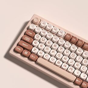مجموعة Keycaps Dagaladoo Double Shot PBT ، مفاتيح ملفات تعريف MOA 75 ٪ 100 ٪ ، قبعات لوحة مفاتيح الصبغة ، 130 مفاتيح أغطية مفتاح مخصصة لمفاتيح مفاتيح Gateron MX (الوردي/البيج/الأخضر)