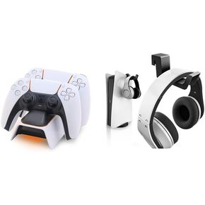 إكسسوارات PS5 ، محطة شاحن وحدة تحكم PS5 وحامل سماعة رأس PS5