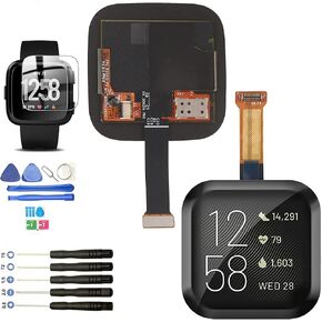 YWLRONG Watch Display for Fitbit Versa 2 FB507 Screen Replacement Touch Display Digitizer Assembly for Fitbit Versa 2 FB507 with Kit(Black)
