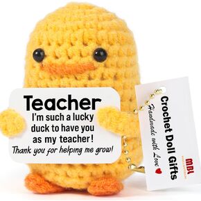 MBL Birthday Gifts for Daughter from Mom - Handmade Crochet Knitted Duck for Daughters from Mother Dad, to My Daughter Birthday Christmas Stocking Stuffers Gifts