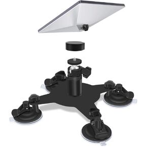 Starlink Mini Car Mount - 360 Degree Rotation Suction Cup with Tripod Adapter for Star Link Mini Accessories - Fits for Glass, RV, Boat