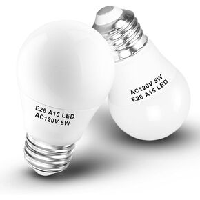 4W 297048600 Refrigerator Light Bulb Replace 40 Watt Freezer Fridge Bulb T8 E17 Lamp Light for Kenmore Whirlpool KitchenAid Electrolux 241552802 1056577 AP3770086 AH976993 EA976993 EA1149215, 2 Pack