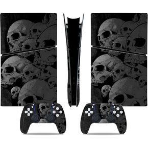 Skin Sticker for PS5 Slim Console, Protective Cover Decal Wrap for Digital Edition Controller (Multi)