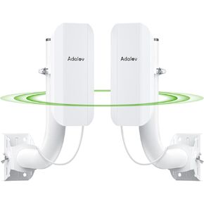 CPE362 Gigabit Wireless Bridge VLAN دعم ، 5km 5.8g PTP/PTMP CPE ، 48V Poe WiFi Bridges مع حوامل مزدوجة ، هوائي عالي الكسب للشبكة ، Starlink ، كاميرات الأمان.