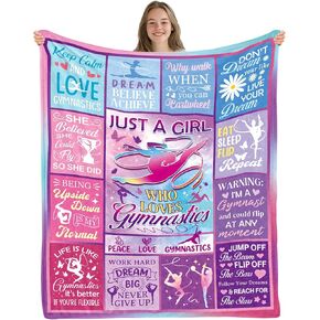 Camping Gifts for Women Men, Camp Blanket Gifts for Camper Lovers, Happy Campers Decor Outdoor Travel Hiking 50" x 60", Camping Rules Throw Blanket