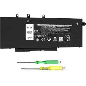 GJKNX 68Wh Laptop Battery Replacement for Dell Latitude 5480 5488 5490 5491 5495 5580 5590 5591 5280 5288 E5480 E5580 E5490 E5590 Precision 15 3520 3530 Series GD1JP 0GD1JP DY9NT 0DY9NT 5YHR4 451-BBZG