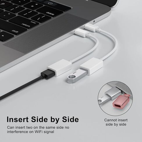 محول USB C إلى USB 3.0 (حزمة 2) ، USB C ذكر إلى USB أنثى OTG Dongle Cable Thunderbolt3 إلى محول USB متوافق مع MacBook Pro/Air ، iPad Pro ، iPhone 16 Pro Max/15 ، Galaxy S25/S24/S23/S22 in Kuwait