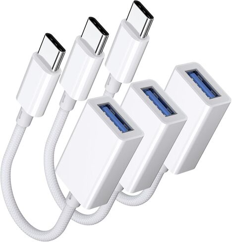 محول USB C إلى USB 3.0 (حزمة 2) ، USB C ذكر إلى USB أنثى OTG Dongle Cable Thunderbolt3 إلى محول USB متوافق مع MacBook Pro/Air ، iPad Pro ، iPhone 16 Pro Max/15 ، Galaxy S25/S24/S23/S22 in Kuwait