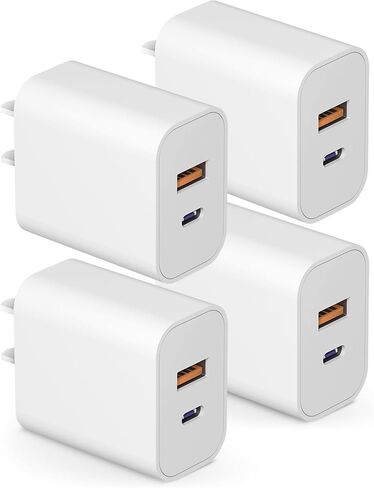 USB C Charger Block Charging Type C Charger 20W WALL ARCRGERS 4 Pack for iPhone 16/16 Plus/16 Pro/16 Pro Max/iPhone 15/15 Pro/15 Pro Max/14/13/12 Pro/Samsung // Android in Kuwait