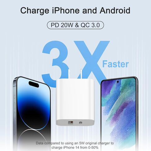 USB C Charger Block Charging Type C Charger 20W WALL ARCRGERS 4 Pack for iPhone 16/16 Plus/16 Pro/16 Pro Max/iPhone 15/15 Pro/15 Pro Max/14/13/12 Pro/Samsung // Android in Kuwait