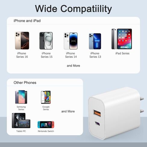 USB C Charger Block Charging Type C Charger 20W WALL ARCRGERS 4 Pack for iPhone 16/16 Plus/16 Pro/16 Pro Max/iPhone 15/15 Pro/15 Pro Max/14/13/12 Pro/Samsung // Android in Kuwait