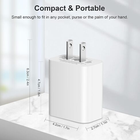 USB C Charger Block Charging Type C Charger 20W WALL ARCRGERS 4 Pack for iPhone 16/16 Plus/16 Pro/16 Pro Max/iPhone 15/15 Pro/15 Pro Max/14/13/12 Pro/Samsung // Android in Kuwait