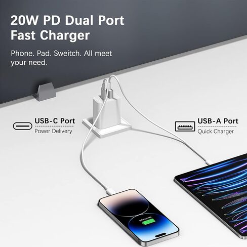 USB C Charger Block Charging Type C Charger 20W WALL ARCRGERS 4 Pack for iPhone 16/16 Plus/16 Pro/16 Pro Max/iPhone 15/15 Pro/15 Pro Max/14/13/12 Pro/Samsung // Android in Kuwait