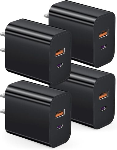 USB C Charger Block Charging Type C Charger 20W WALL ARCRGERS 4 Pack for iPhone 16/16 Plus/16 Pro/16 Pro Max/iPhone 15/15 Pro/15 Pro Max/14/13/12 Pro/Samsung // Android in Kuwait