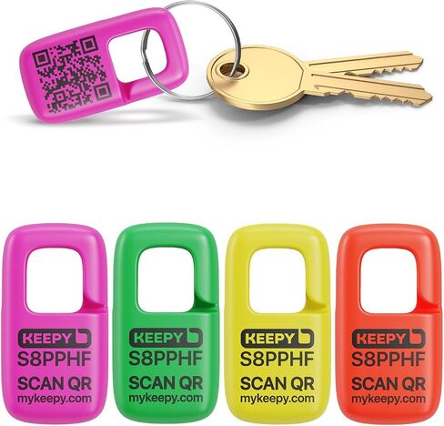 Lost and Found ID Tag - Easy-to-Use Tag with QR Code - Suitable for Pets, Kids, Elderly and Items - Set of 4 Vibrant Id Tags in Saudi Arabia