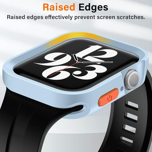 Amizee الوعرة المتوافقة مع Apple Watch Case Series 10 46mm (2024) ، TPU Soft Shockproof Pumper Drop Proof Cover متوافق مع IWatch - Black in Kuwait