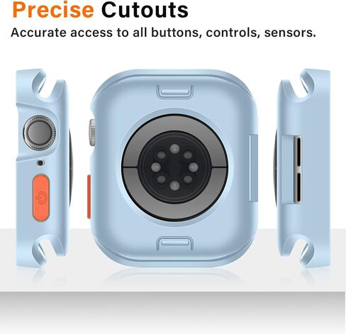 Amizee الوعرة المتوافقة مع Apple Watch Case Series 10 46mm (2024) ، TPU Soft Shockproof Pumper Drop Proof Cover متوافق مع IWatch - Black in Kuwait