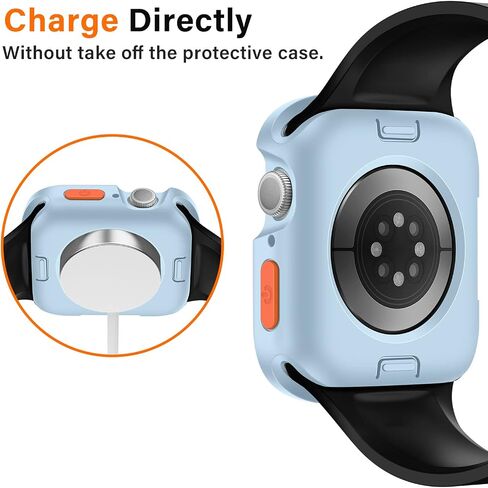 Amizee الوعرة المتوافقة مع Apple Watch Case Series 10 46mm (2024) ، TPU Soft Shockproof Pumper Drop Proof Cover متوافق مع IWatch - Black in Kuwait