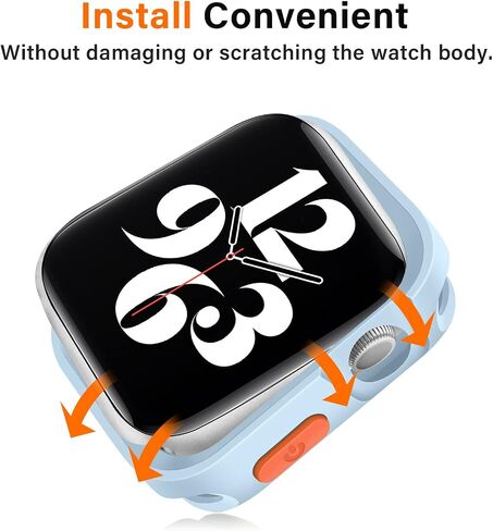 Amizee الوعرة المتوافقة مع Apple Watch Case Series 10 46mm (2024) ، TPU Soft Shockproof Pumper Drop Proof Cover متوافق مع IWatch - Black in Kuwait