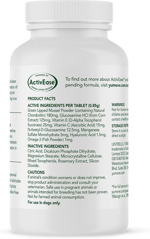 Hip and Joint Supplement for Dogs with Glucosamine, Green Lipped Mussel, Chondroitin, MSM, Omega 3 & Hyaluronic Acid - Joint Support Supplement - for Adult Dogs 300 Tablets in Saudi Arabia