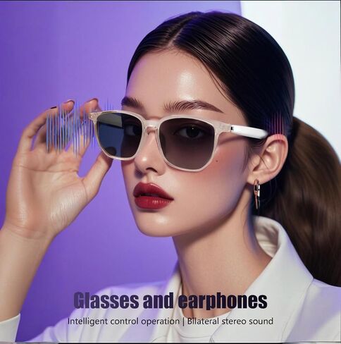 Smart Glasses For Men Women Wireless Smart Dark Sunglasses With Bluetooth Speakers Earbuds Bone Conduction Audio Glasses Headphones Blue Tooth Eyeglasses For Cycling Sport Driving Music Sun Glasses in Saudi Arabia