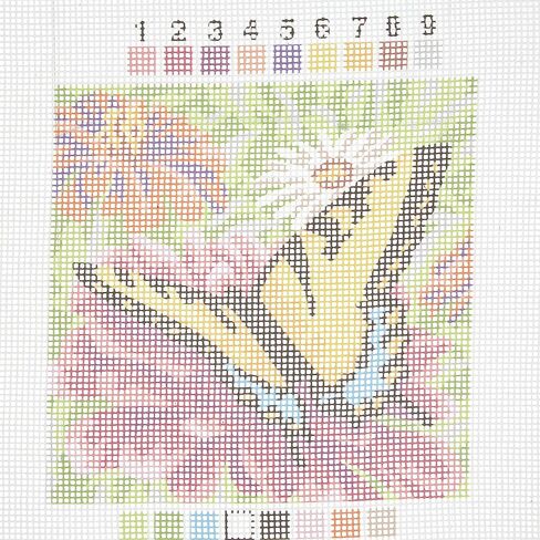 Dimensions Needlepoint Kit و Sunflower و Ladybug Floral Needlepoint ، 5 "× 5" in Kuwait
