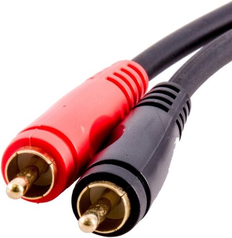 Seismic Audio 6 Foot 1/4 Inch TS Dual RCA Male Audio Cable-6' Interface Cord (SA-LRQRCA6) in Saudi Arabia