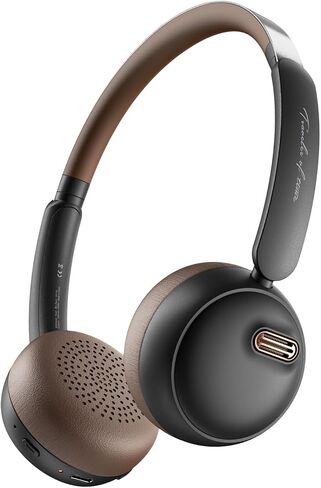 Retro Headphones, Old School Style, Hybrid Active Noise Cancelling, On-Ear Design with Bluetooth V5.4, Up to 60 Hours of Playtime, Built-in Microphone for Seamless Calls (Black) in Saudi Arabia