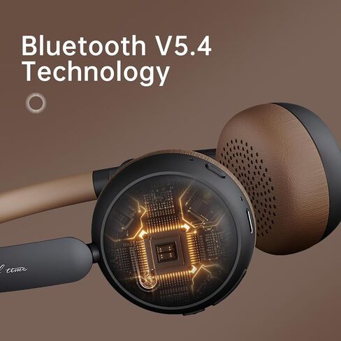 Retro Headphones, Old School Style, Hybrid Active Noise Cancelling, On-Ear Design with Bluetooth V5.4, Up to 60 Hours of Playtime, Built-in Microphone for Seamless Calls (Black) in Saudi Arabia