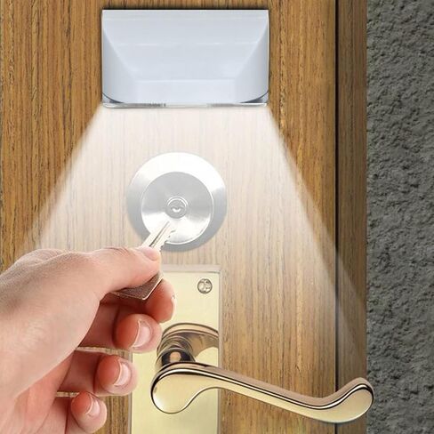 Home Keyhole Light by Battery Operated Auto Sensor Motion Detector Light with 4 LED lamp for Key Hole/Door Lock Kitchen Hallway Stairway (2Pack Gold) in Saudi Arabia