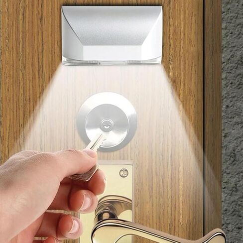 Home Keyhole Light by Battery Operated Auto Sensor Motion Detector Light with 4 LED lamp for Key Hole/Door Lock Kitchen Hallway Stairway (2Pack Gold) in Saudi Arabia