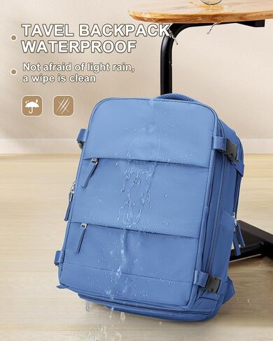 coowoz Large Travel Backpack For Women Men,Carry On Rucksack Flight Approved,Hiking Backpack Waterproof Outdoor Sports Casual Daypack Fit 15.6 Inch Laptop Compartment (Blue) in Saudi Arabia