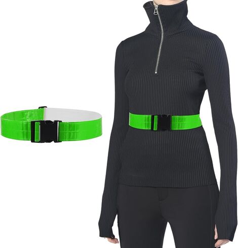 PATIKIL Reflective Belt, High Visibility Running Belt High Visibility Grow Belt Adjustable Safety Gear in Kuwait