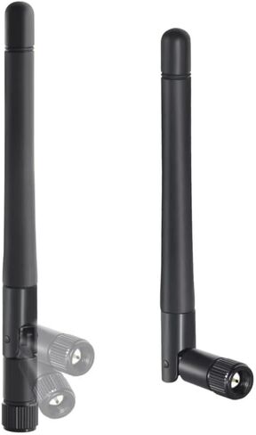 2X Dual Band WiFi 2.4GHz 5GHz 5.8GHz 8dBi SMA Male (pin in Center) Antenna for Wireless Video Security IP Camera Recorder Surveillance Recorder Truck Trailer Rear View Backup Camera Reversing Monitor in Kuwait