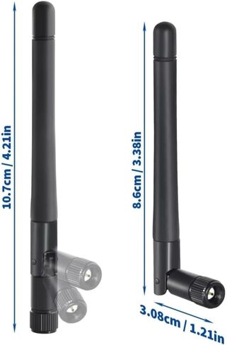 2X Dual Band WiFi 2.4GHz 5GHz 5.8GHz 8dBi SMA Male (pin in Center) Antenna for Wireless Video Security IP Camera Recorder Surveillance Recorder Truck Trailer Rear View Backup Camera Reversing Monitor in Kuwait