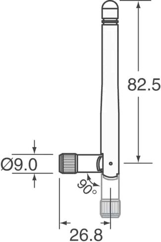 2X Dual Band WiFi 2.4GHz 5GHz 5.8GHz 8dBi SMA Male (pin in Center) Antenna for Wireless Video Security IP Camera Recorder Surveillance Recorder Truck Trailer Rear View Backup Camera Reversing Monitor in Kuwait