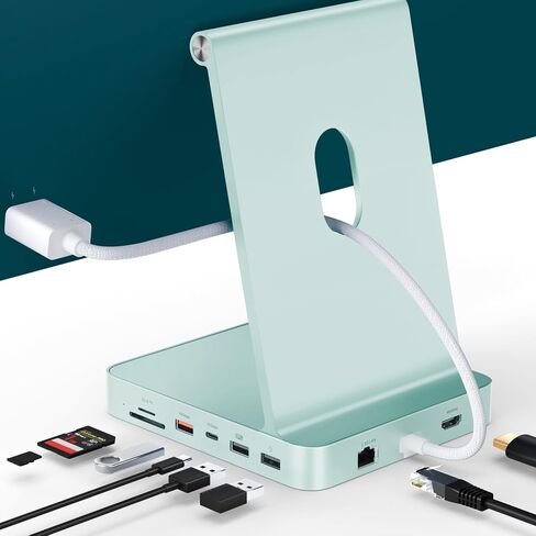 Minisopuru Iexpandmate DS802PRO IMAC accessories مع 4K@60Hz HDMI ، USB C Charging ، 2.5GBE ، 4TB M.2 SSD SPATCOST | أزرق in Kuwait
