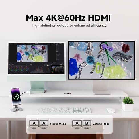 Minisopuru Iexpandmate DS802PRO IMAC accessories مع 4K@60Hz HDMI ، USB C Charging ، 2.5GBE ، 4TB M.2 SSD SPATCOST | أزرق in Kuwait