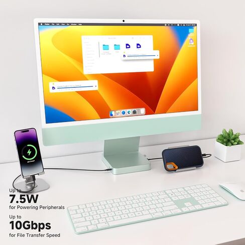 Minisopuru Iexpandmate DS802PRO IMAC accessories مع 4K@60Hz HDMI ، USB C Charging ، 2.5GBE ، 4TB M.2 SSD SPATCOST | أزرق in Kuwait