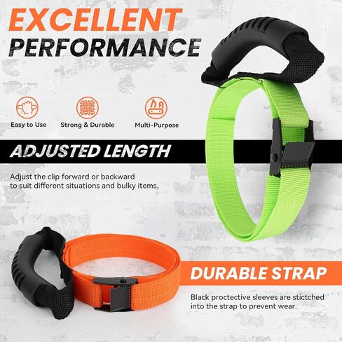 Heavy Duty Storage Straps with Handle and Easy Adjustable Steel Black Lock Slider Buckles,Extension Cord Strap for Cords Pool Hoses Ropes and Garden Hose (2 Pack) in Kuwait