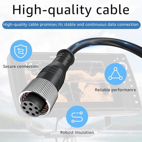 Replacement for 720073-5 AS EC 5E Ethernet Cable Extension. Compatible with Humminbird of Helix 7, Helix 8, Helix 9, Helix 10, Helix 12, Helix 15, Apex, Onix Models. (Black 5 Feet) in Saudi Arabia