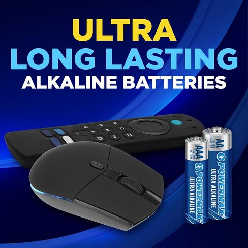 Powermax Alkaline Batteries 24-Count Combo Pack, (12 Double AA, 12 Triple AAA), Ultra Long Lasting Battery, 10-Year Shelf Life, Reclosable Packaging in Saudi Arabia
