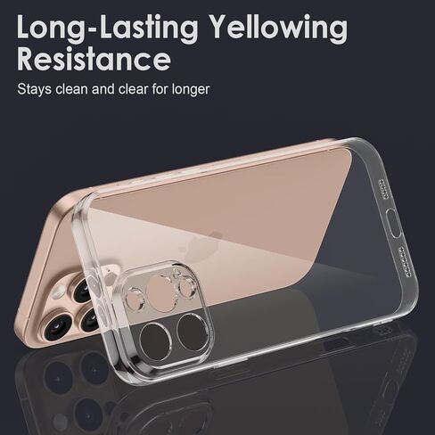 Shamo's Clear TPU Case for iPhone – with Camera Protection, Ultra Slim, Shockproof, Anti-Yellowing, Scratch-Resistant, Wireless Charging Compatible, Enhanced Grip (for iPhone) in Saudi Arabia