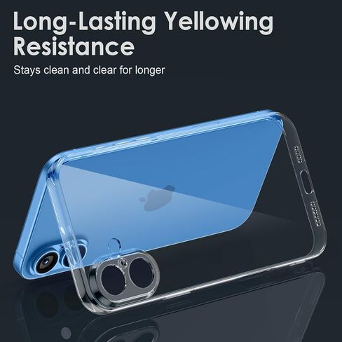 علبة TPU الواضحة لشامو لـ iPhone 16 Pro-Ultra Slim ، Hockproof ، Anti-Yellowing ، مقاومة للخدش ، شحن لاسلكي متوافق ودقيق ، قبضة محسّنة-شفافة (لـ iPhone 16 Pro) in Saudi Arabia
