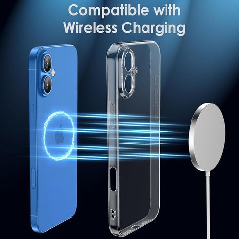 علبة TPU الواضحة لشامو لـ iPhone 16 Pro-Ultra Slim ، Hockproof ، Anti-Yellowing ، مقاومة للخدش ، شحن لاسلكي متوافق ودقيق ، قبضة محسّنة-شفافة (لـ iPhone 16 Pro) in Saudi Arabia
