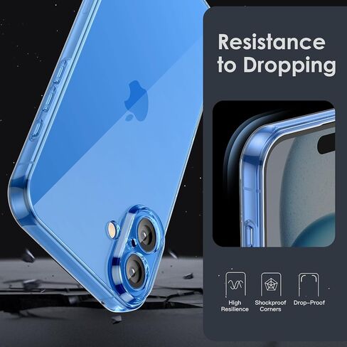 علبة TPU الواضحة لشامو لـ iPhone 16 Pro-Ultra Slim ، Hockproof ، Anti-Yellowing ، مقاومة للخدش ، شحن لاسلكي متوافق ودقيق ، قبضة محسّنة-شفافة (لـ iPhone 16 Pro) in Saudi Arabia