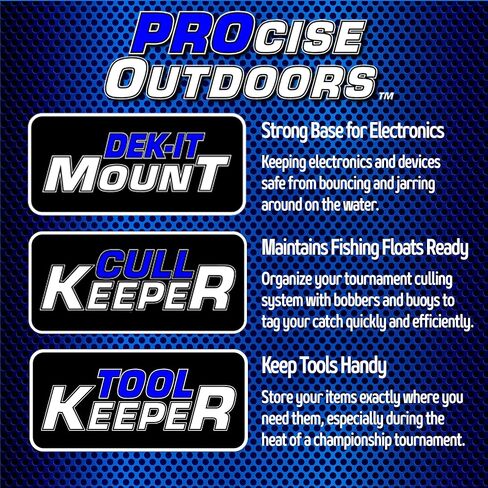 Procise Outdoors Cull Keeper - نظام إعدام الأسماك لصيد الأسماك والبطولات ، نظام وضع علامات الجهير المهني - يحتفظ بعلامات الإعدام لبطولات صيد الجهير المنظمة - 8 ثقوب ، كبيرة in Kuwait