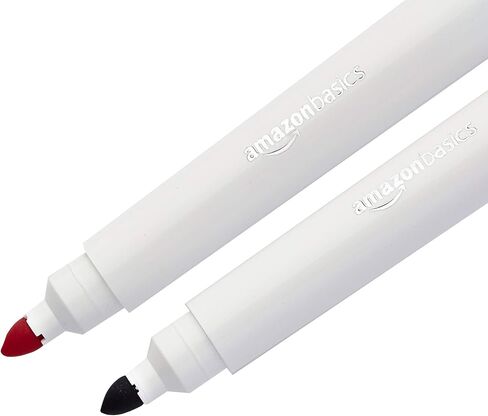 Amazon Basics Colored Markers Pack of 10, Broad Line Washable Markers, Multicolored for Drawing, School in Saudi Arabia
