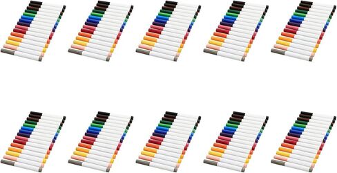 Amazon Basics Colored Markers Pack of 10, Broad Line Washable Markers, Multicolored for Drawing, School in Saudi Arabia